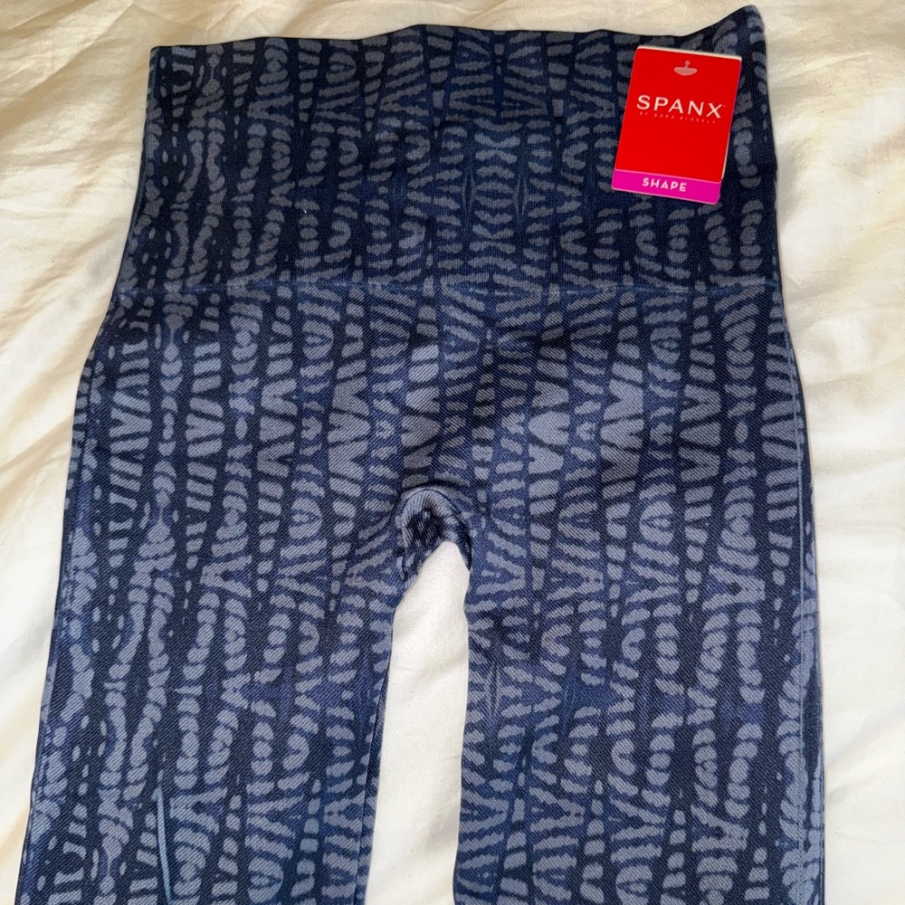 SPANX Blue Patterend Leggings